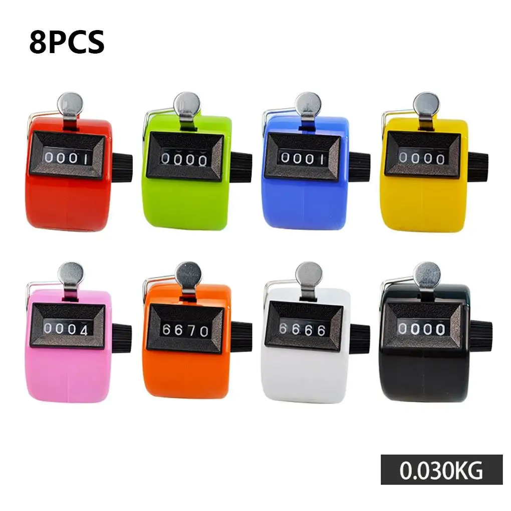 

8Pcs 0-9999 Digital 4-bit Counter Mini Manual Counters Team Match School Competition Football Basketball Counting Device