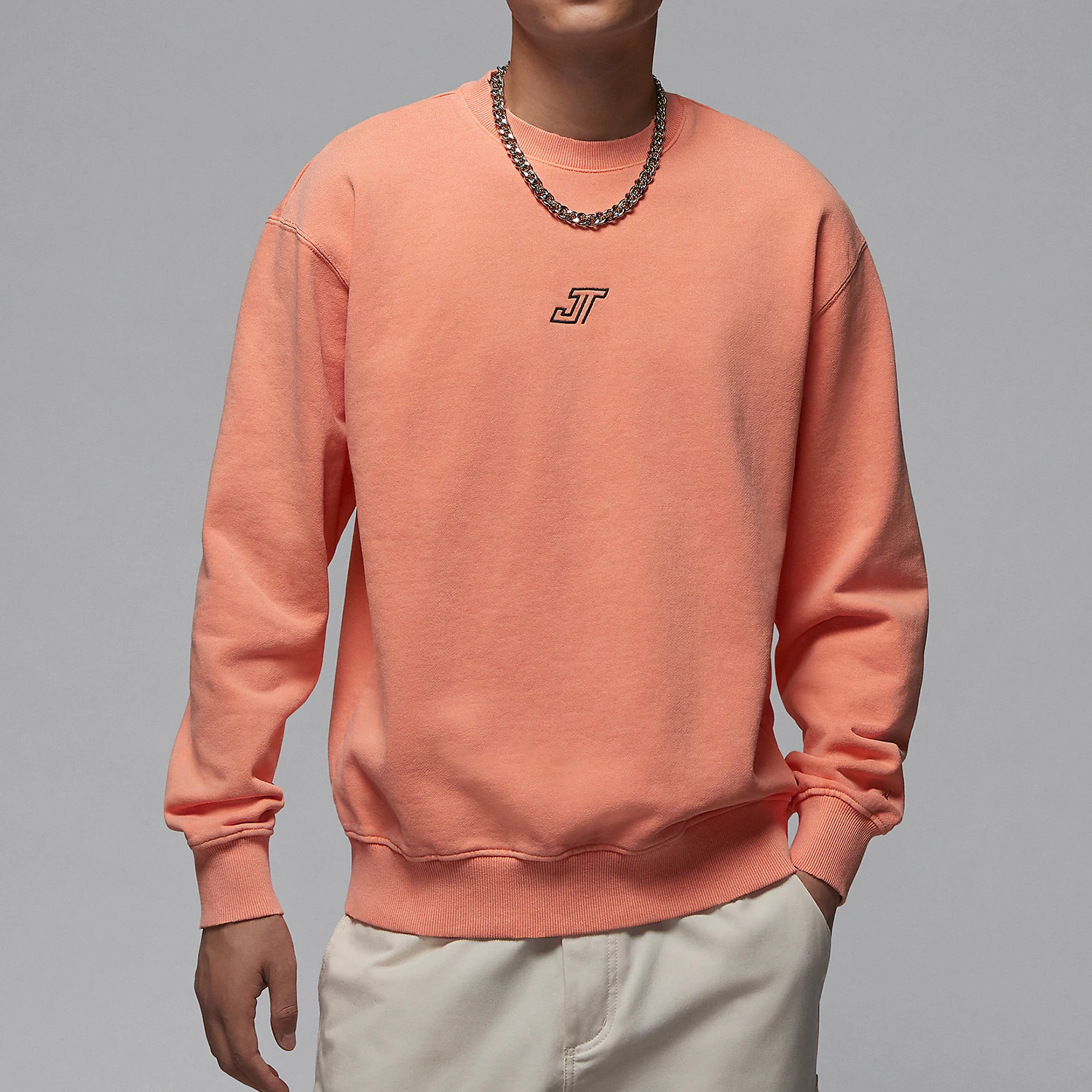 

Nike genuine Jordan Men's Light Fleece Round-Neck Thermal Sports Hoodie HF7846-844