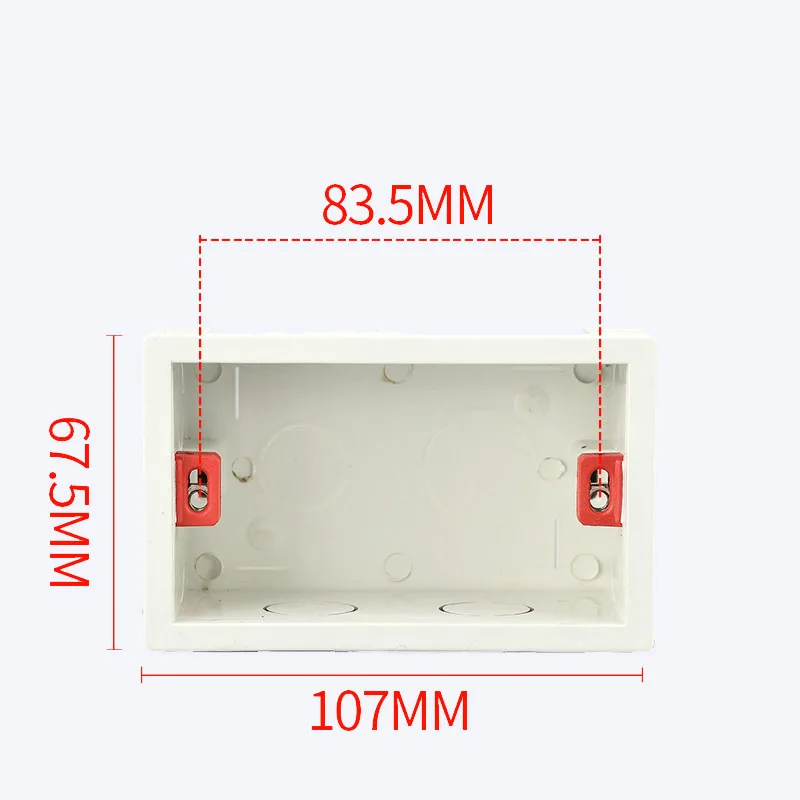 118 Type Universal Two-position, Three-position, Four-position Concealed Junction Box Switch Socket Rectangular Bottom Box White