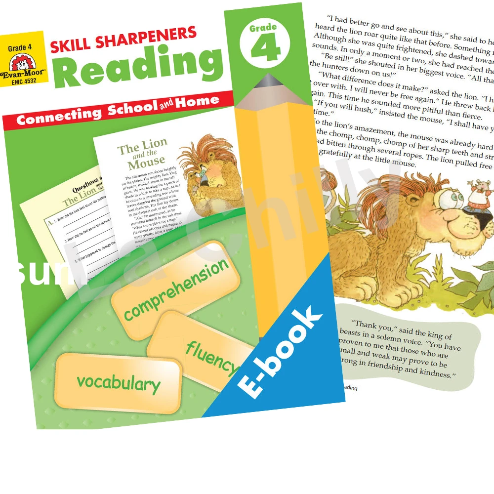 English Reading Comprehension Book Skill Sharpeners Reading G4 Workbook Worksheet for Kids