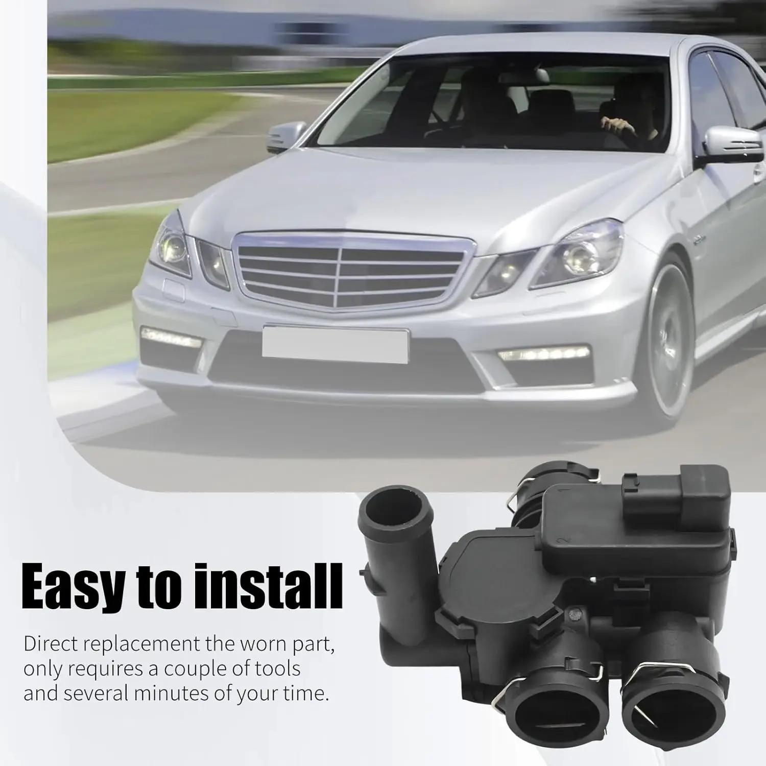 2118320584 Heater Control Valve, Replacement for Benz CLK320 CLK500 CLK55 CLS500 CLS55 AMG E320 E350 E500 E550 E55 E63 AMG