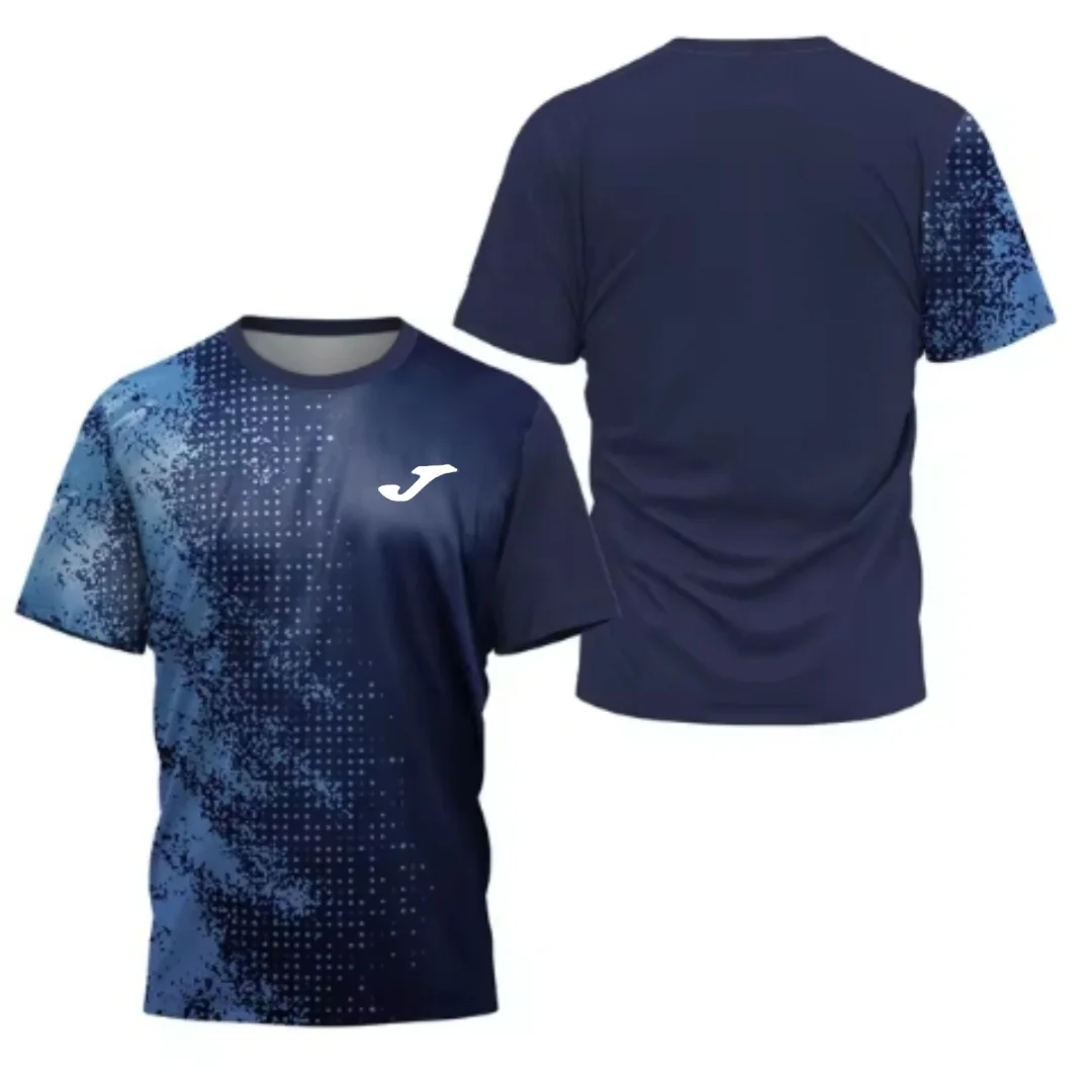 Camiseta JOMA de Verano con Estampado 3D para Hombre, Ropa Deportiva para Exteriores, Ropa de Entrenamiento de Fútbol, Camiseta de Manga Corta con Cuello Redondo para Adultos