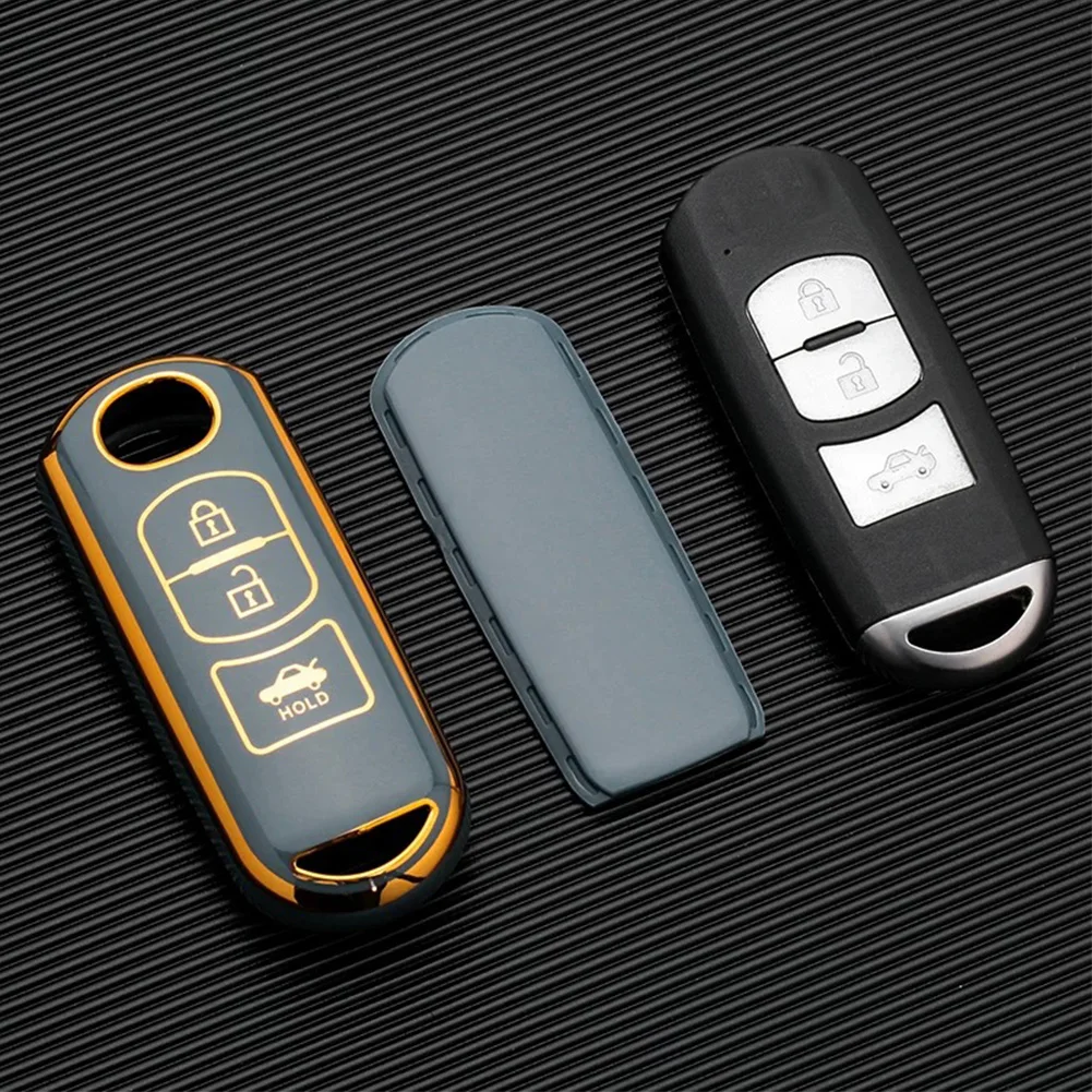 TPU 2 Buttons Car Remote Key Case Cover Shell for Mazda CX-3 CX3 CX-5 CX5 CX7 CX-9 CX8 2 3 5 6 BL BM GJ Atenza Axela Demio