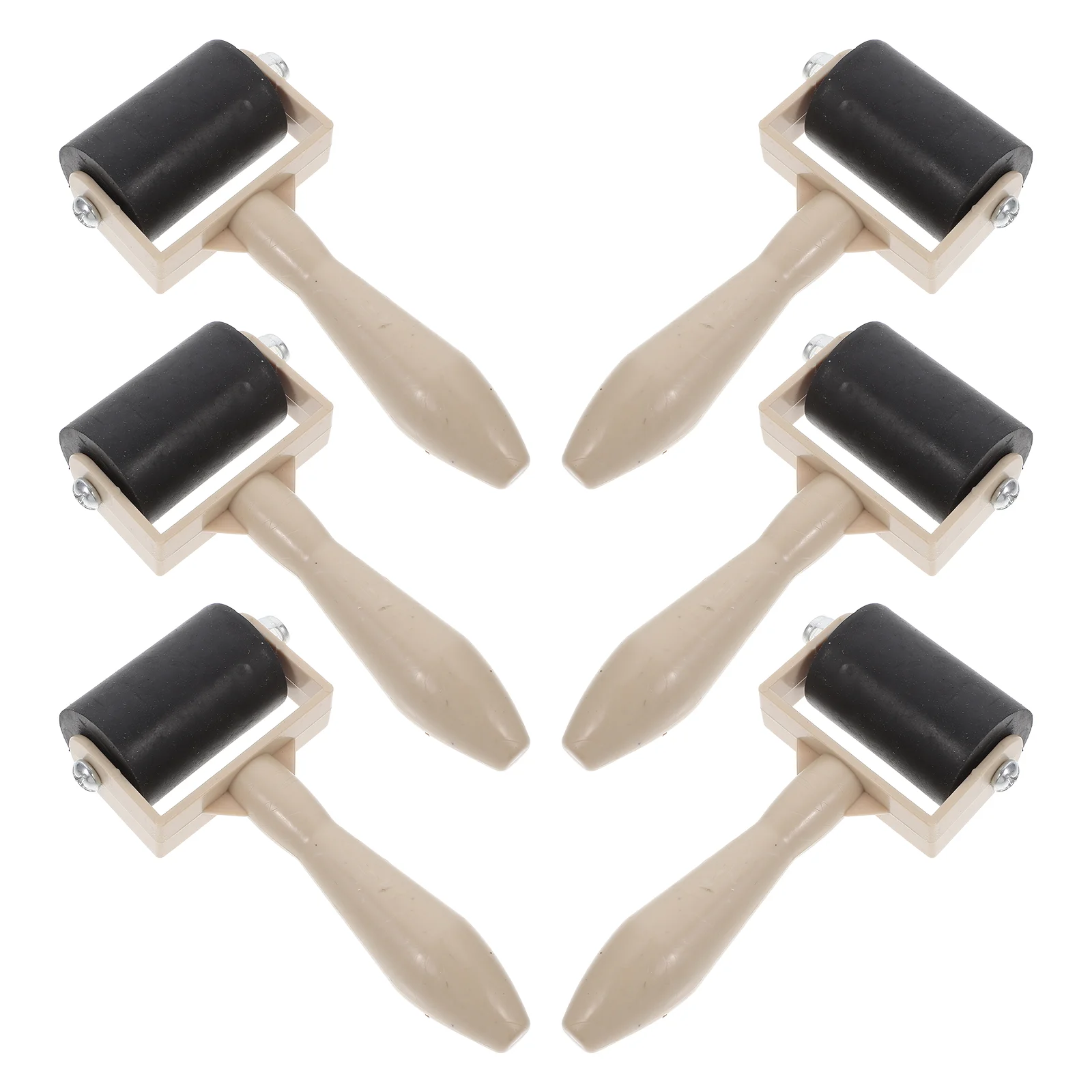 6 Pcs Glue Tape Roller Printmaking Tool Walker Stamping Brayers DIY Craft Tools Child