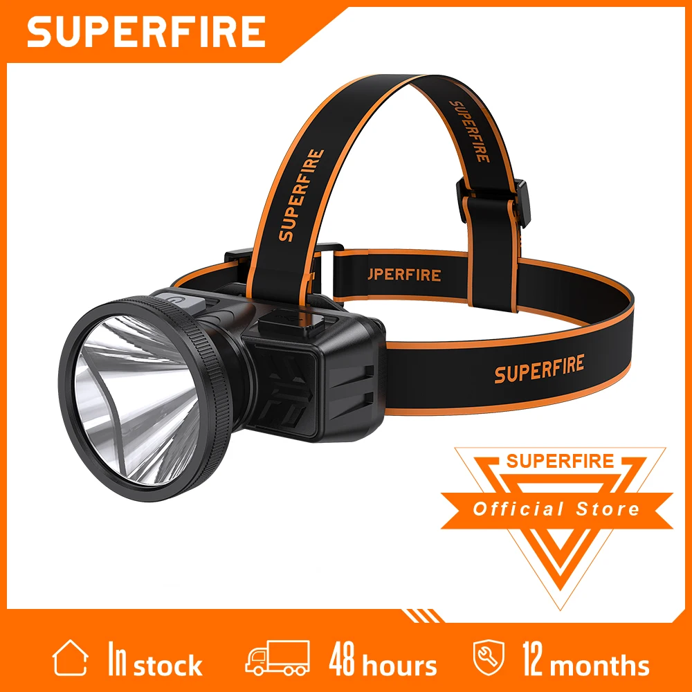 SUPERFIRE HL51/HL52 LED Headlight USB Rechargeable Headlamp Waterproof Super bright Best For Camping Fishing 4 Modes Head Lamp