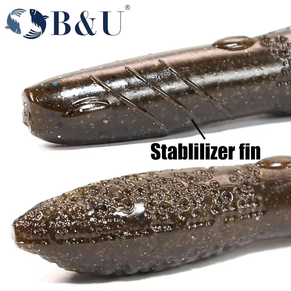 B&U 63mm/80mm Sinking Soft Lure Artificial Fishing Lures Sea Worms Earthworm Fishing Tackle Soft Lures