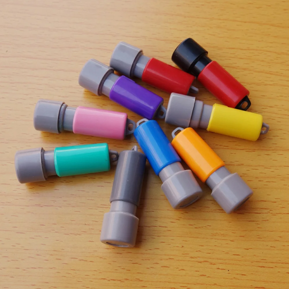 10 Pcs Seal Case Ink Stamp Accessory Small Making Tool Portable Plastic Self Stamps Holiday