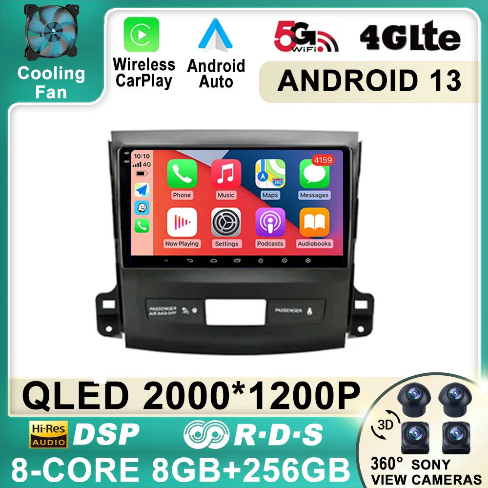 

Android 13 Car Radio For Mitsubishi Outlander Xl 2 2005-2012 Multimedia Video Player GPS Navigation Carpaly Auto Stereo System