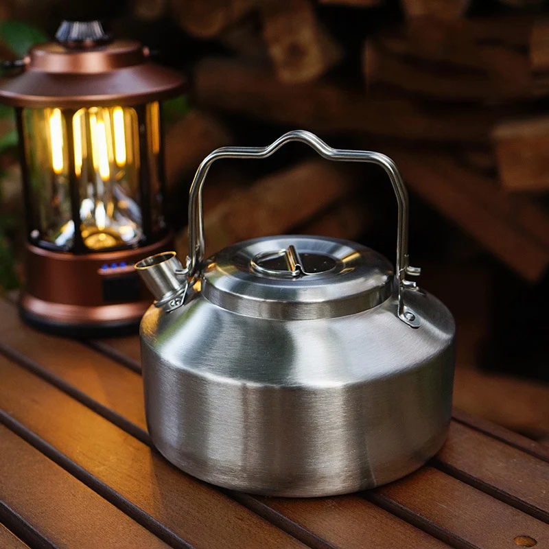 

Outdoor Mini Kettle 0.9l Camping Kettle 304 Stainless Steel Super Light Portable Camping Tea Kettle Coffee Pot