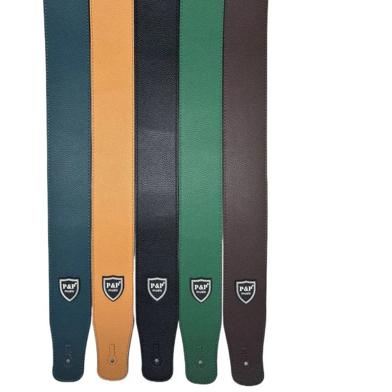 1 Stück P&P Gitarrengurt aus PU-Leder mit fünf Farben zur Auswahl, Gurt für Bass, Akustik- und E-Gitarre, Zubehörteile – Detail 2