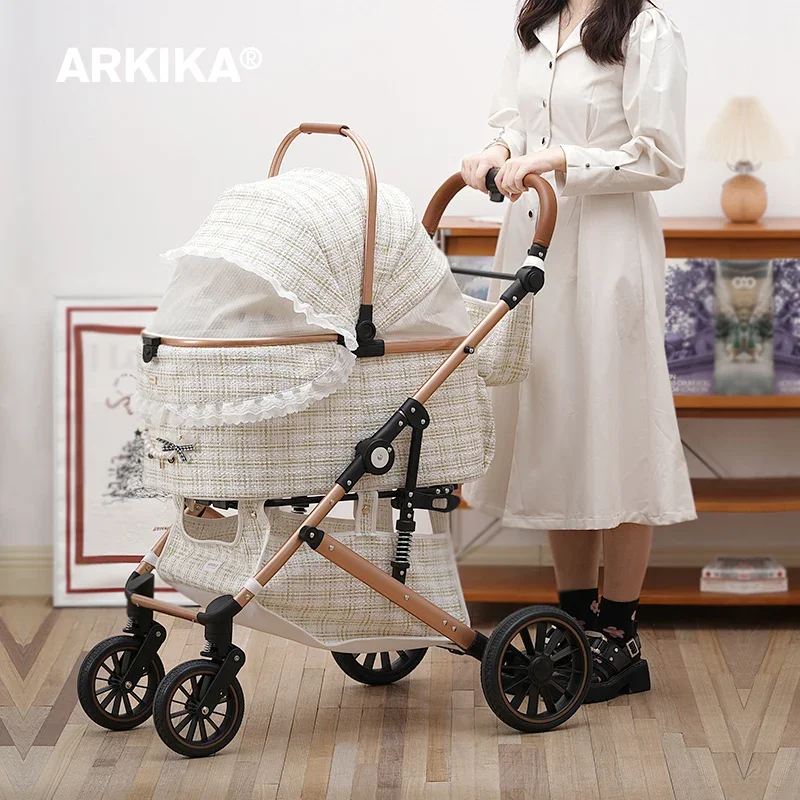 pet dog walking dog Xiaoxiangfeng cart is light and foldable to separate small and medium-sized dogs and cats Pet stroller