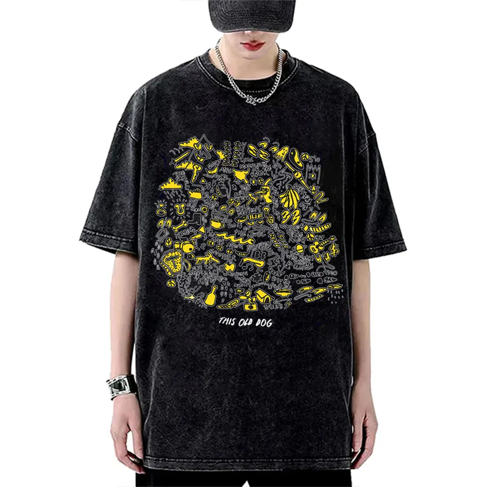 

Washed Vintage Mac Demarco This Old Dog T-shirt Men Women Clothing Casual Retro Cotton T Shirt Male Fashion Oversized Streetwear