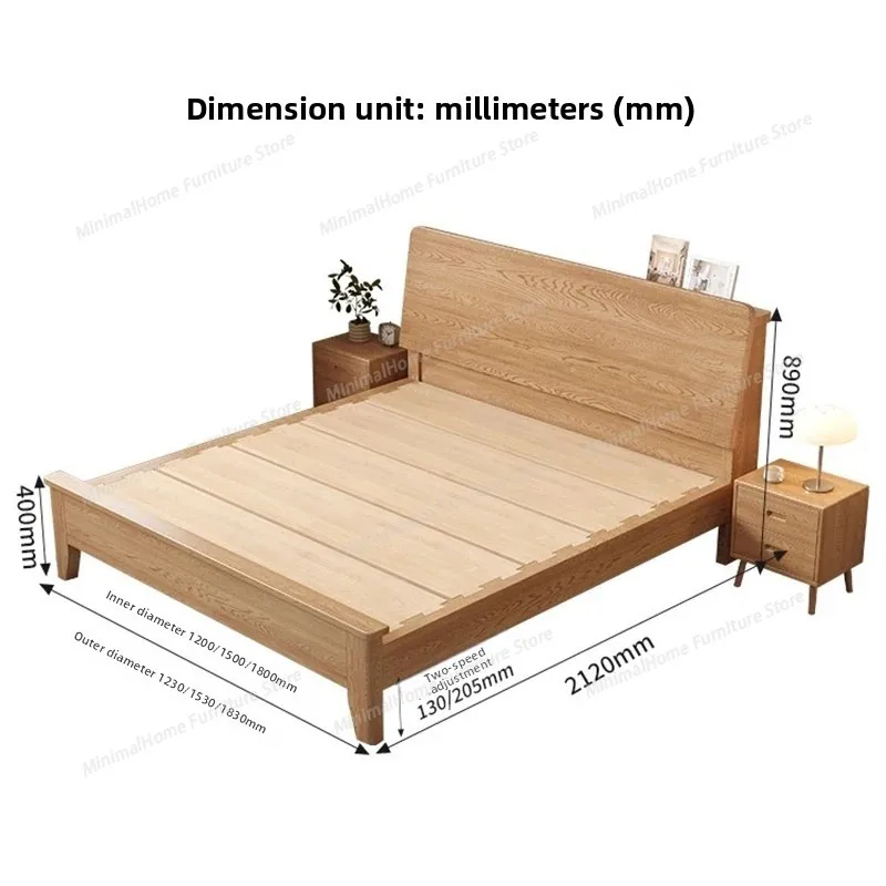 

Современная минималистичная кровать из массива дерева в скандинавском стиле, дизайнерская двуспальная кровать для отелей, мебель для спальни, подростковая кровать