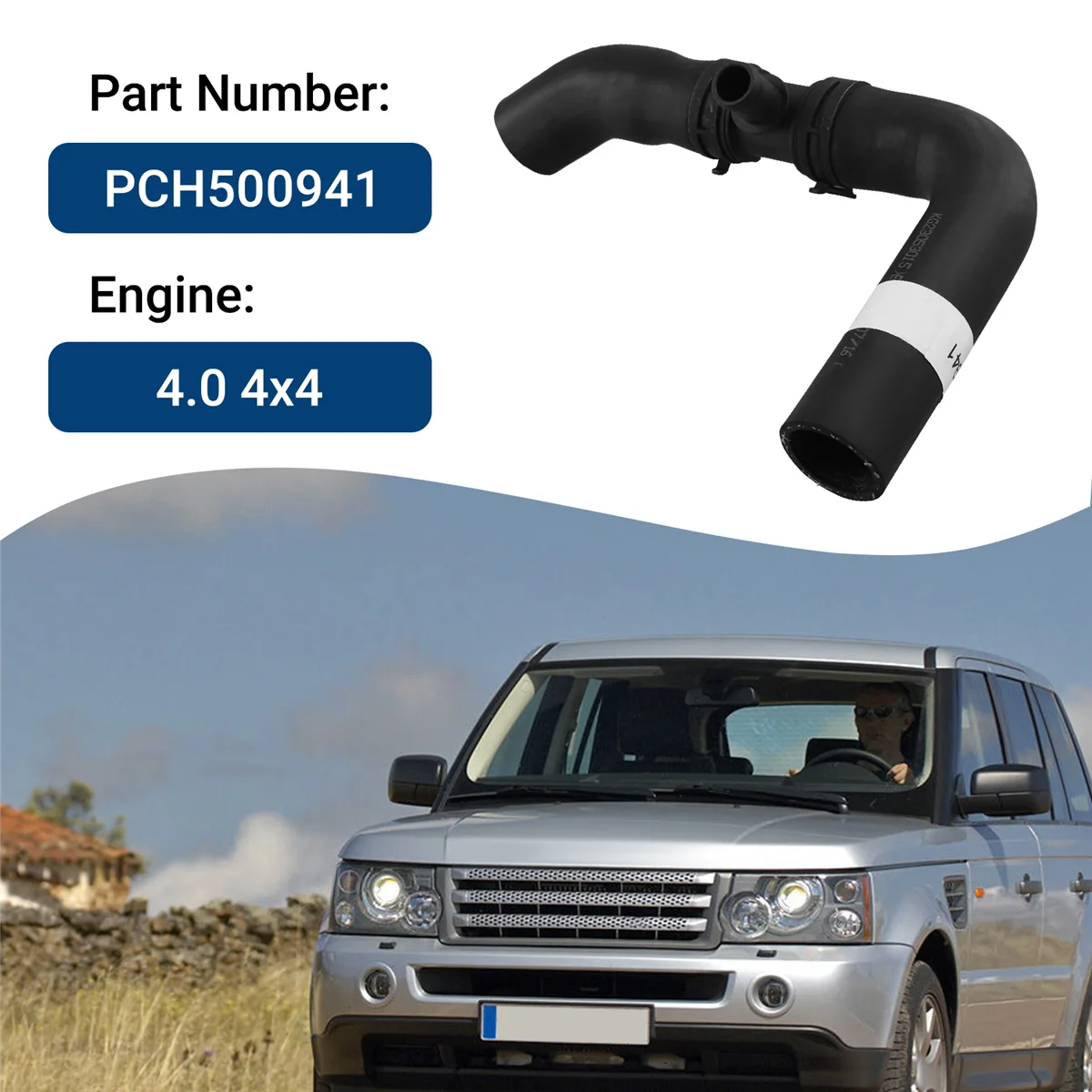 PCH 500941   Wąż wodny chłodnicy płynu chłodzącego do Land Rover Range Rover Sport 2006-2009 Discovery 3 2005-2009