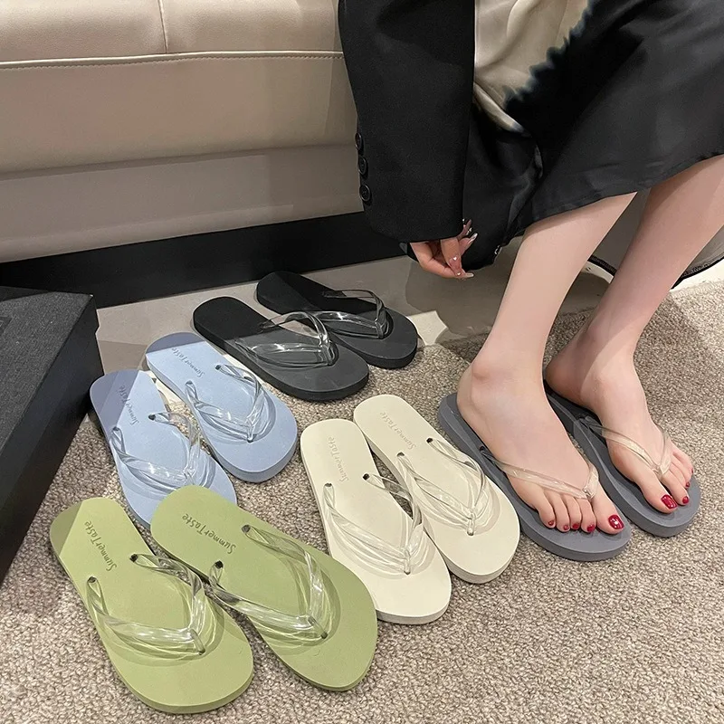 Women Summer Wedge Slides Memory Foam Sandals Beach Home Flip Flops Zapatos De Mujer view 2