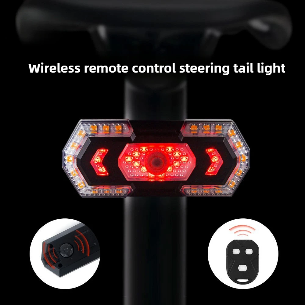 

Велосипедный поворотник, задний фонарь для езды на велосипеде с звуковым сигналом, умный 5-режимный пульт дистанционного управления, USB перезаряжаемый индикатор, защитная лампа