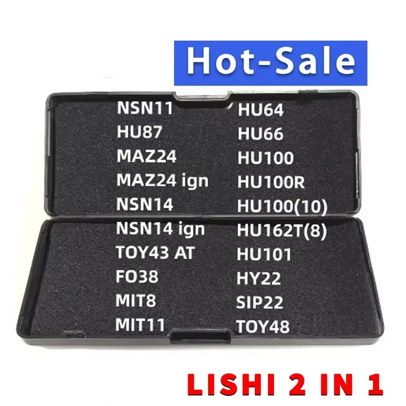

Lishi 2 в 1 NSN11 HU87 MAZ24 NSN14 TOY43AT FO38 MIT8 HU64 HU66 HU100 HU100(10) HU101 HU100R VAG2015 HU162T(8) TOY48 SIP22 HY22