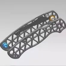 1 Pair Custom Hand Made Titanium Alloy Hollow Scales for Spyderco Paramilitary 2 C81