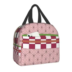 Borsa per il pranzo Anime con motivo Kimono Nezuko, scatola per il pranzo con isolamento termico per donne bambini, borsa per il pranzo Demon Slayer