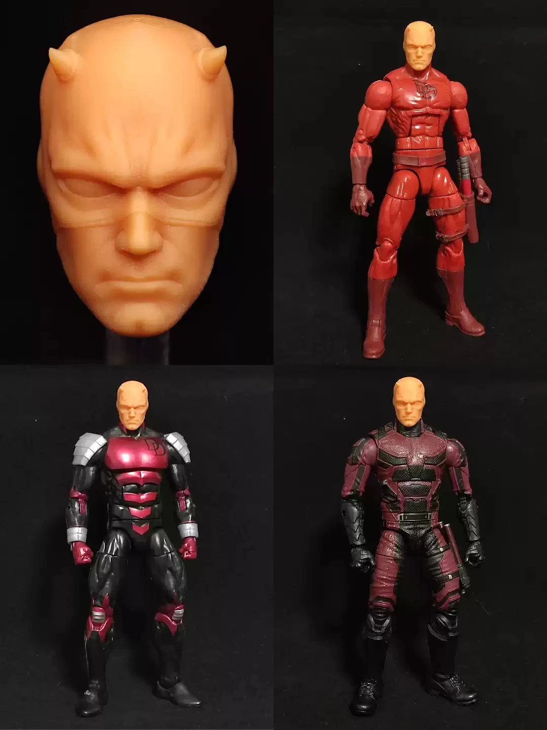 bm23039 bm23038 1/12 V4 V3 Zombie Daredevil Rafael Grampa DD Matt Murdock Unpainted Head Carving For 6in Action Figure Model