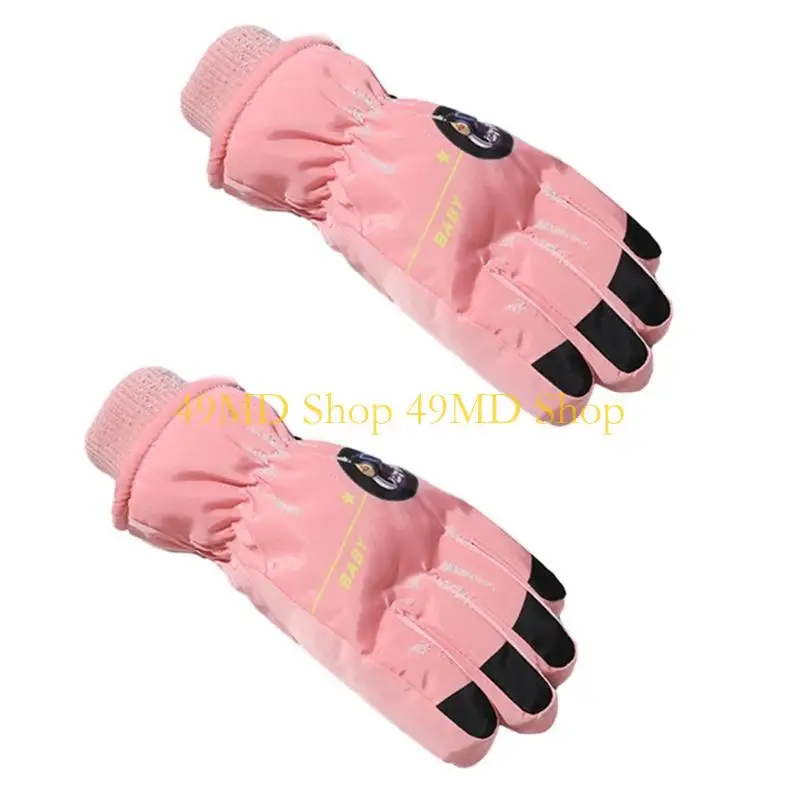 

49MD Детские лыжные перчатки Зимние варежки с героями мультфильмов Ветрозащитные перчатки для сноуборда и велоспорта