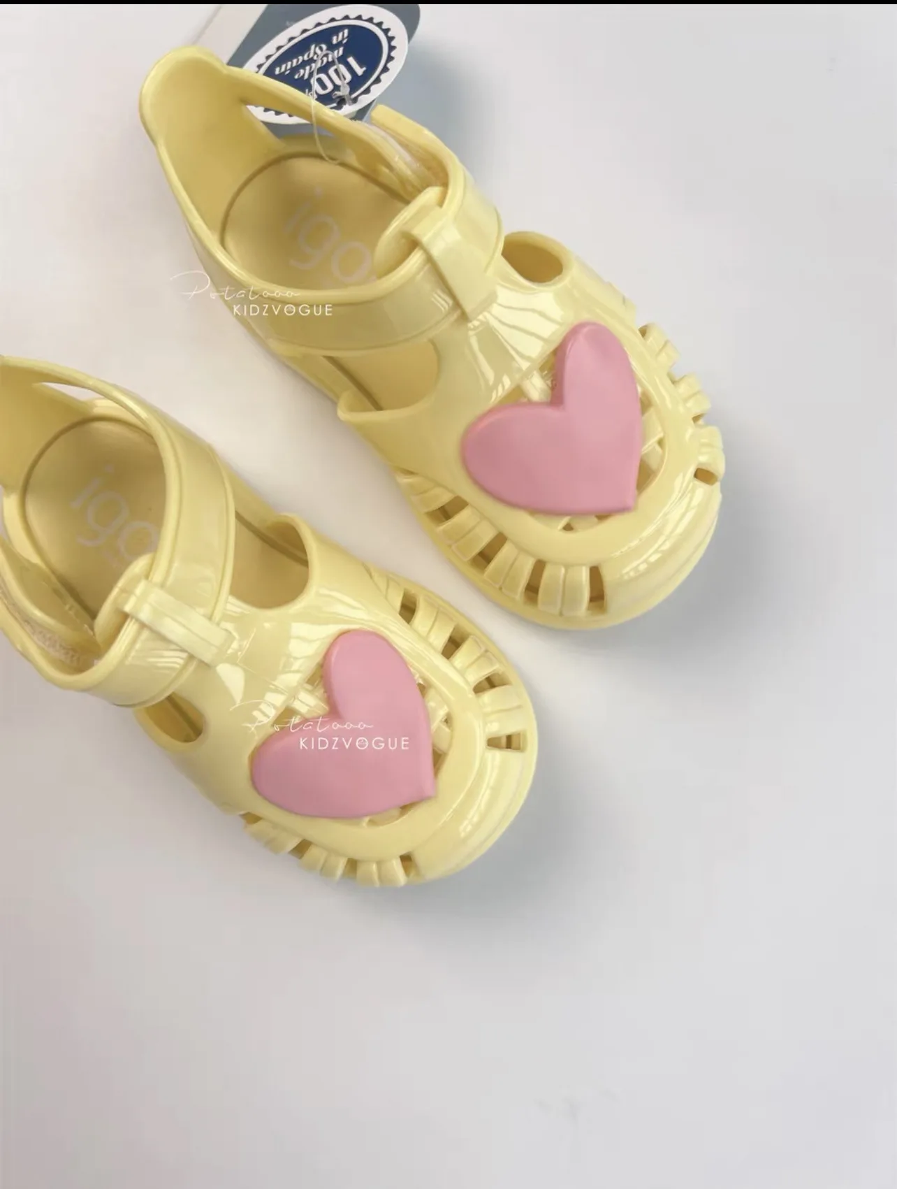 Sandalias romanas Baotou para niños y niñas, zapatos de playa con Velcro, Color sólido, informales, de diseñador, Verano