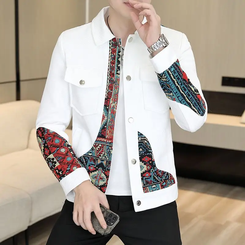 Spring Autumn KPOP Fashion Style Harajuku All Match Tops Loose Slim Fit Casual Lapel Outerwear Korean Style Long Sleeve Jackets
