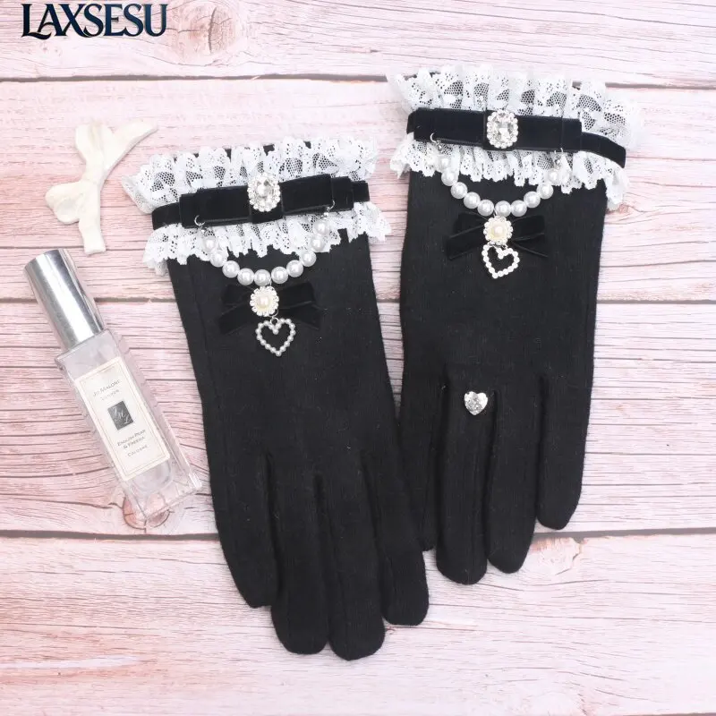 gants-lolita-japonais-mignons-et-adorables-pour-femmes-gants-d'automne-et-d'hiver-gants-en-dentelle-avec-nœud-et-perles-en-laine-et-velours-produits-en-serie