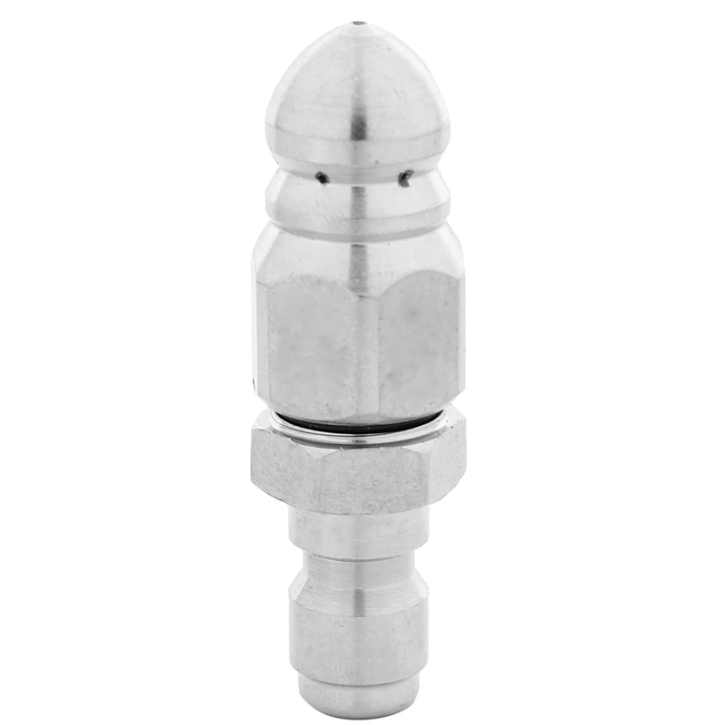 Sewer Jetter Nozzle For Pressure Washer With 1/4 Inch Quick Connect - For Drain Jetting Clog Remover,1 Front 6 Rear Jets