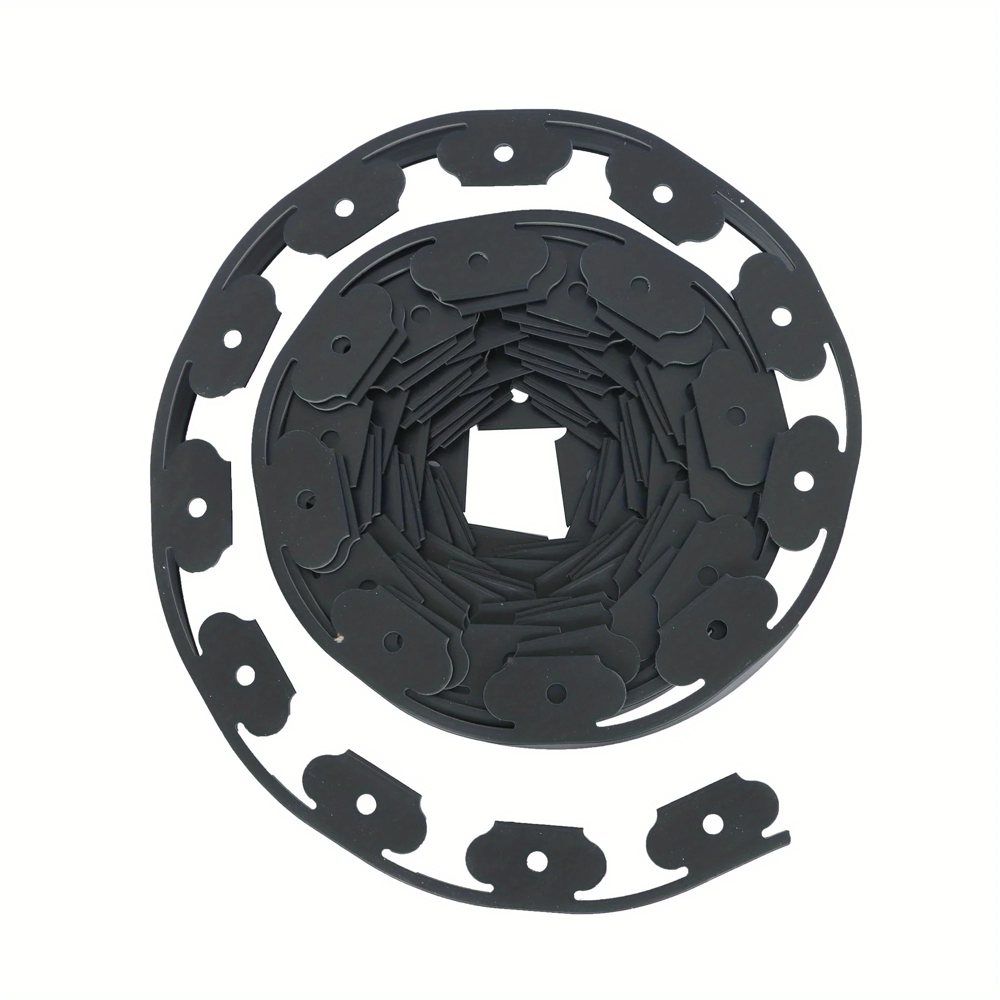 تشذيب الحواف الفورية - حافة مناظر طبيعية سوداء غير قابلة للحفر بطول 40 قدمًا، مجموعة حافة مناظر طبيعية بلاستيكية مع 50 مسمارًا، تستخدم في Lan