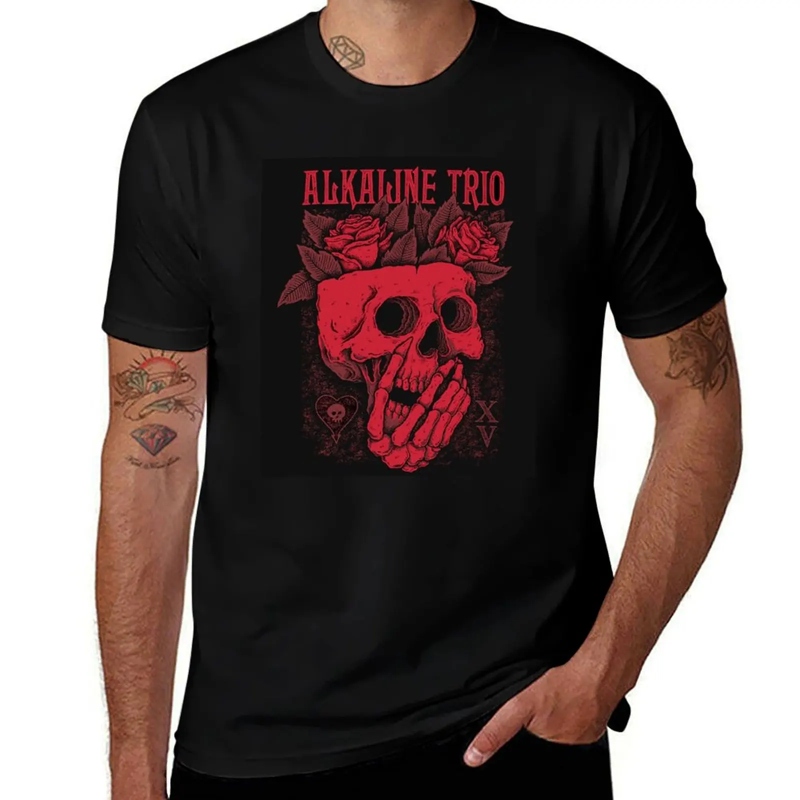 

Футболка Alkaline Trio, забавные футболки с индивидуальным принтом, мужские хлопковые футболки, футболка высокого качества