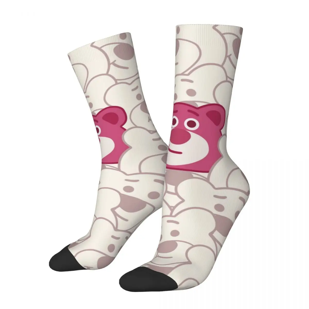 Lotso Happy Bear Theme Socks Stuff for Women Flexible Printed Socks