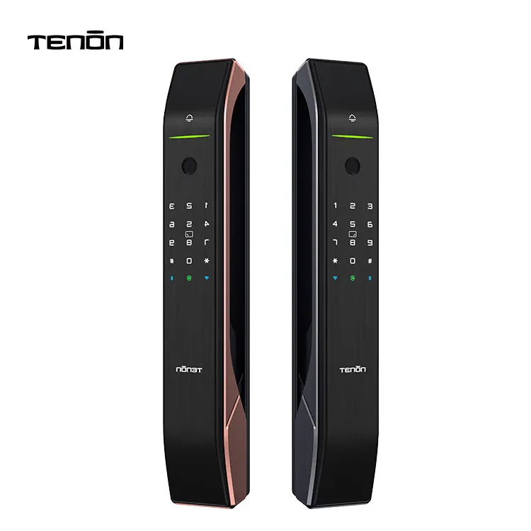 Tenon A7 Digital Fingerprint Passcode Card Smart Door Lock Wifi Remote Control Tuya Automatic Biometric Smart Locks