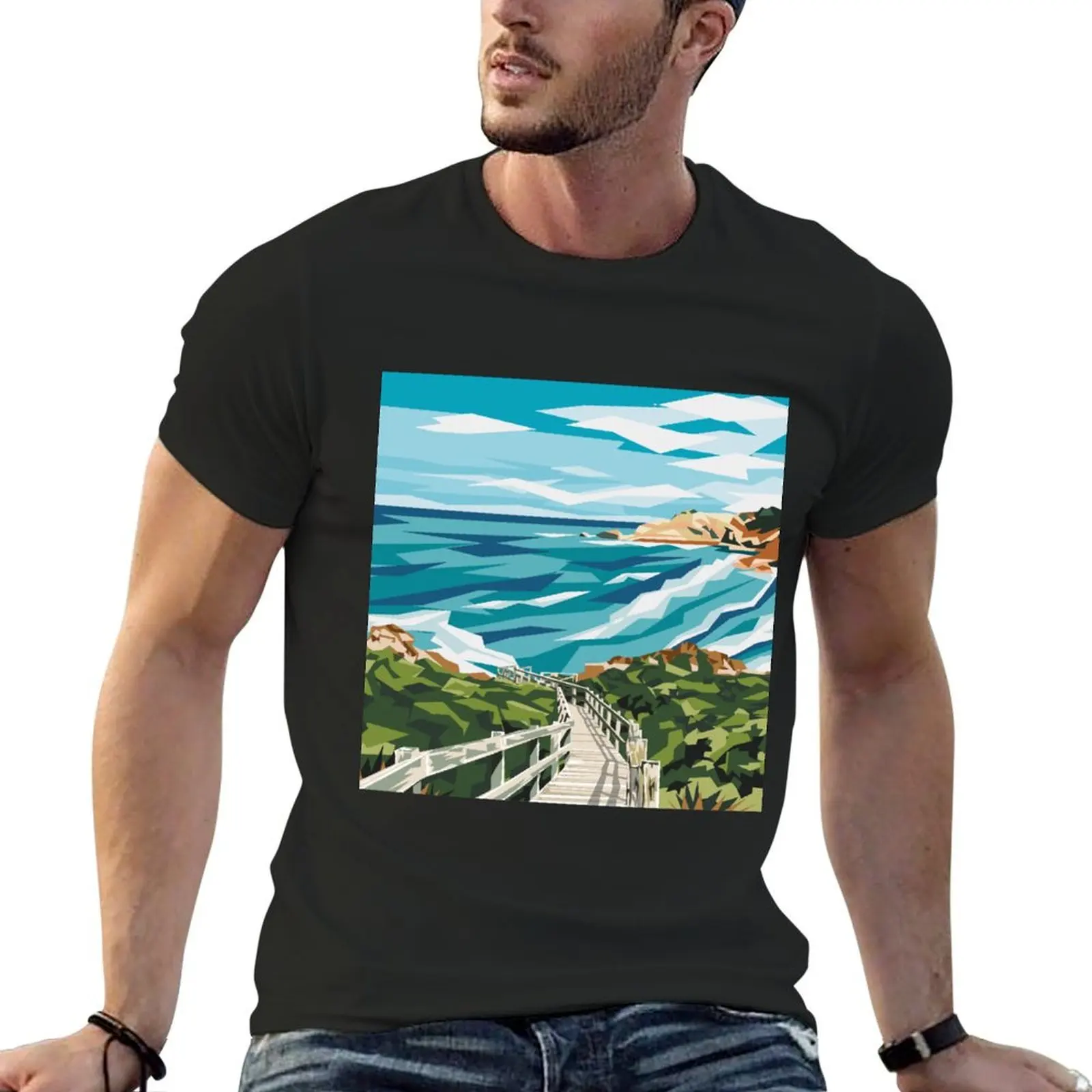 Sorrento Back Bays, Melbourne T-Shirt street wear plus size clothes cotton graphic tees men t shirt