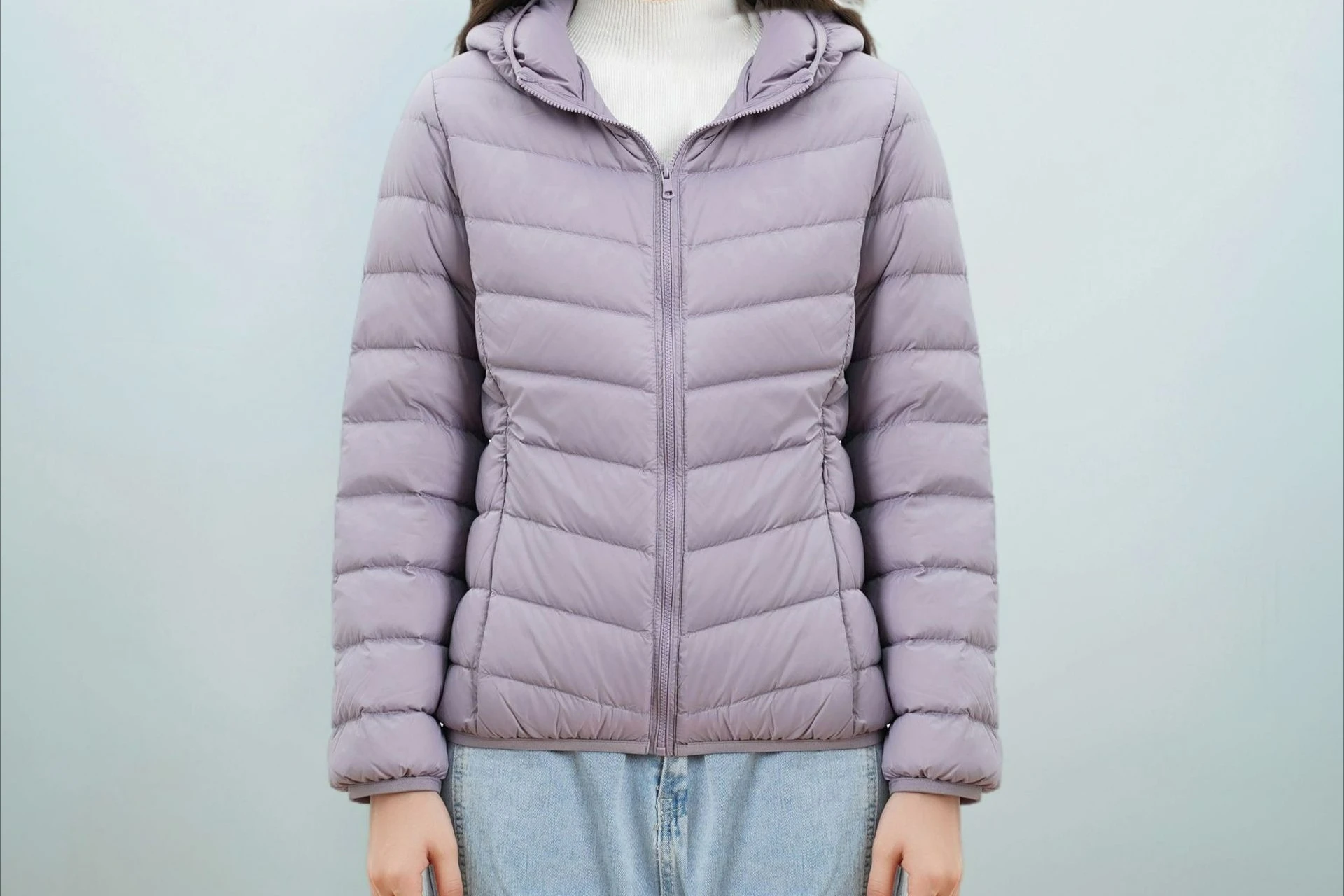 

Женский осенне-зимний новый легкий пуховик с капюшоном, простое пальто