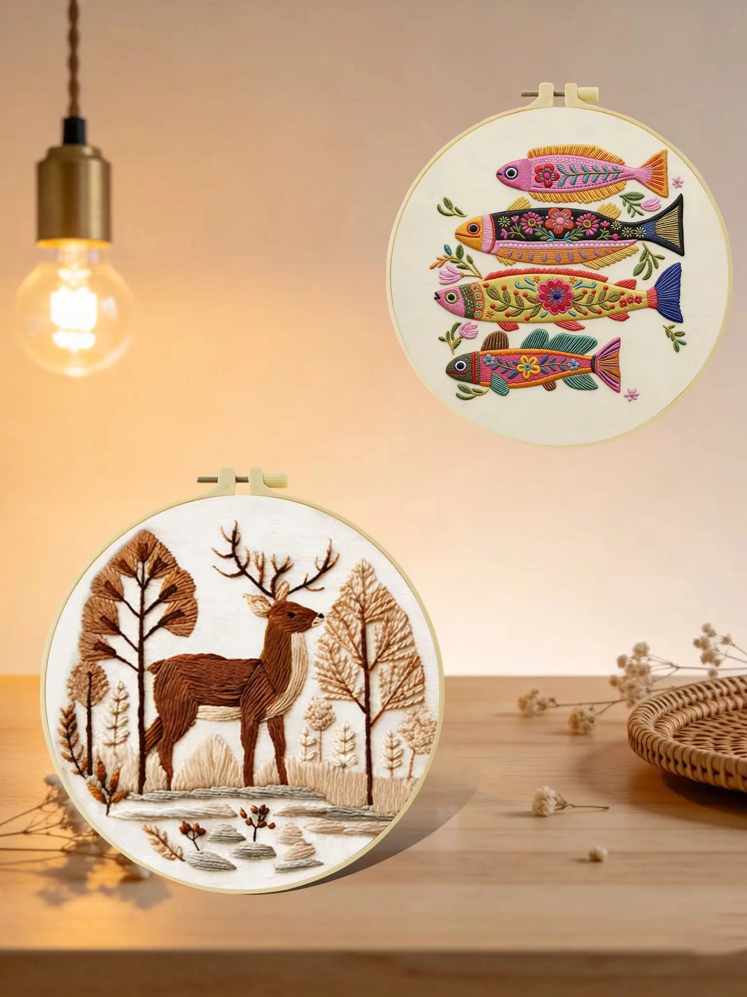 Neues DIY Tier-Stickerei-Set für Anfänger, Heim-Nähhandwerk-Kit, Stickerei-Set, Geschenk-Muster, Handgemachte Dekoration – Detail 1
