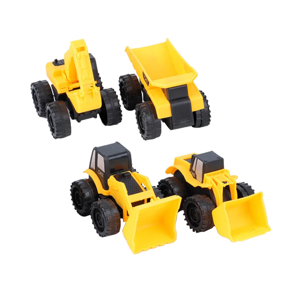 

4 Pcs Trucks Car Toy Model Engineering Vehicle Construction Vehicles Toys for Kids