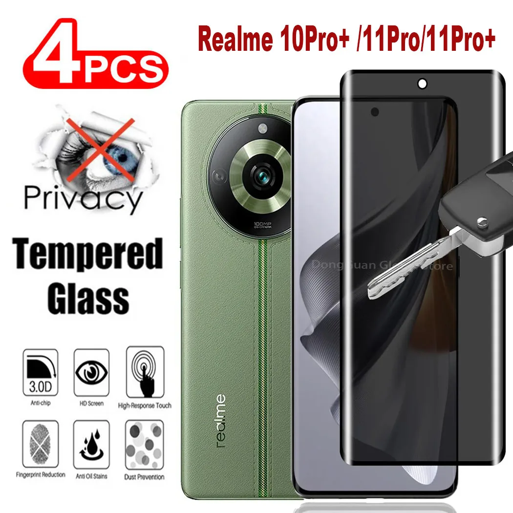 

2/4 шт., защитная пленка для экрана 10Pro Realme 11Pro + Plus