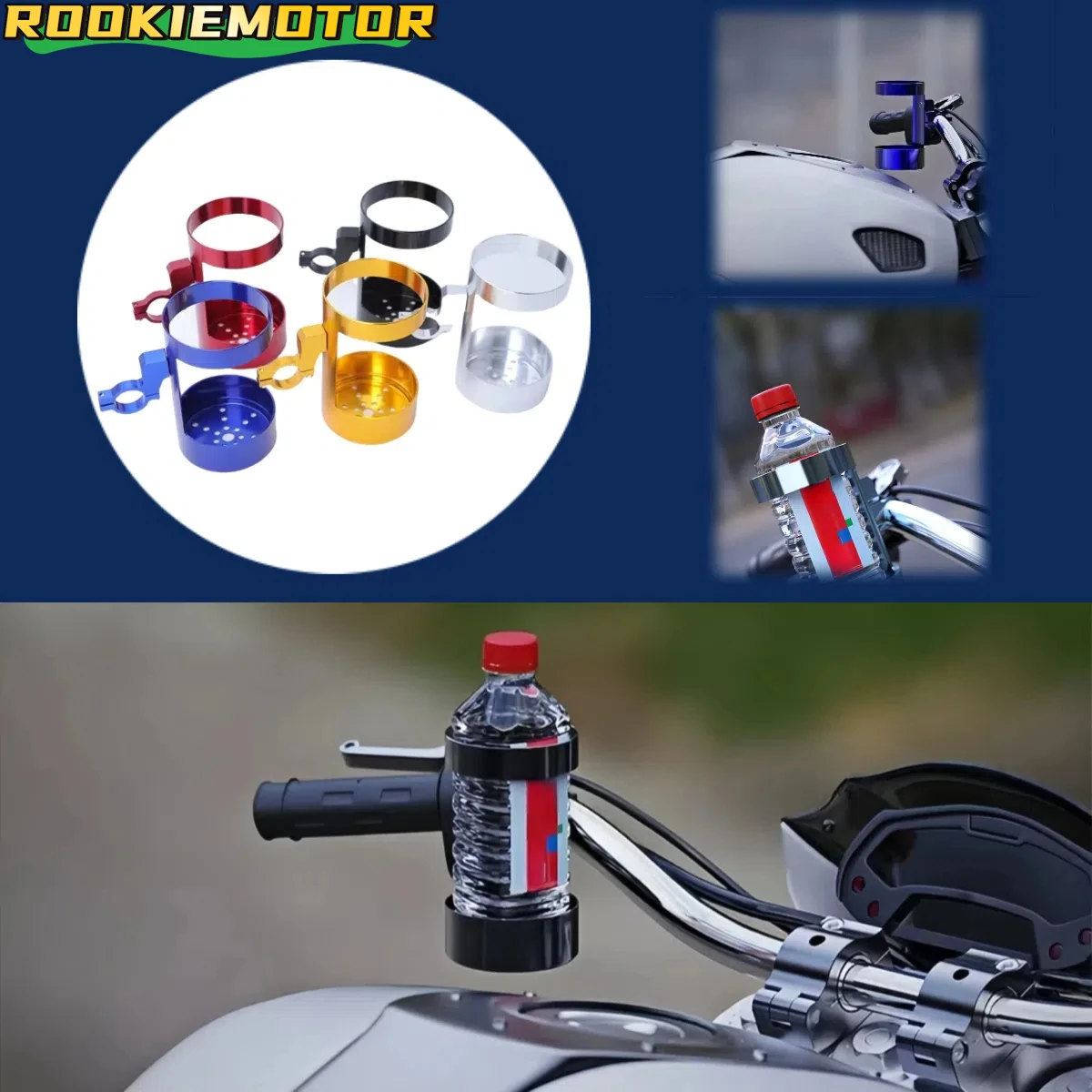 

Motorcycle Cup Holder Adapter – Universal Water Bottle Mount for Bikes