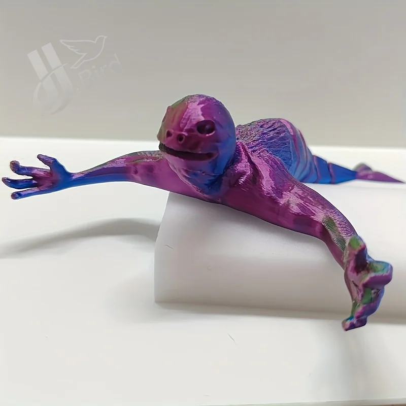 Poseable Jointed Shark Figure with Gradient Color Changing(Red/Golden/Blue)- Articulated Joints for posable limbs