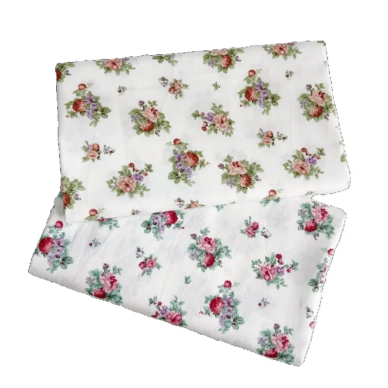 160x50cm Small Rose Cotton Twill Printed Cloth Bedding Handmade Tablecloth Decoration Diy Fabric