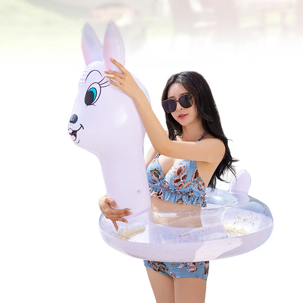 

1Pcs Swimming Ring Inflatable Cute Animal Pattern Thickened Leak-Proof Pool Float for Adult Summer Water Entertainment Portable
