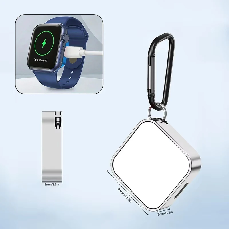 

Портативное беспроводное зарядное устройство типа C, 8-контактный, с двумя портами для Apple Watch 10 9 8 7 6 5 4 3 2 1 Ultra Series, адаптер для быстрой зарядки и док-станции