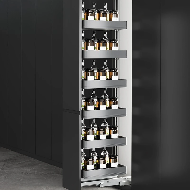 High cabinet side basket kitchen small cabinet seasoning basket refrigerator crevice rack snack bathroom cabinet basket