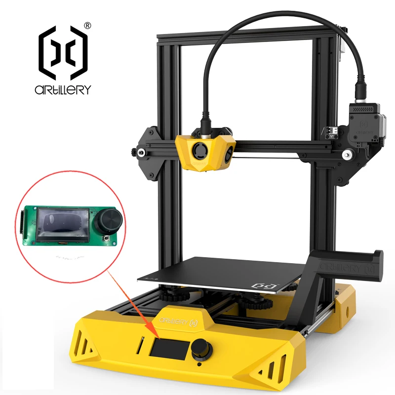 Artilharia impressora 3d hornet tela placa-mãe kit acessórios originais 12864mini lcd com botão & slot para cartão sd