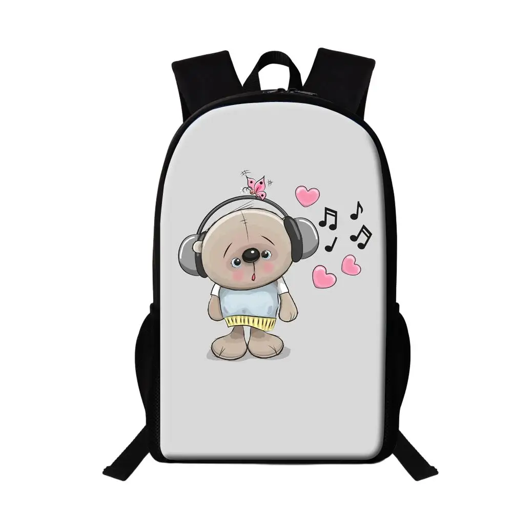 Zaino leggero per studenti primari stampa volpe Bookbag bambini Cartoon School Bags Animal Owl Bear Pig borsa multifunzione