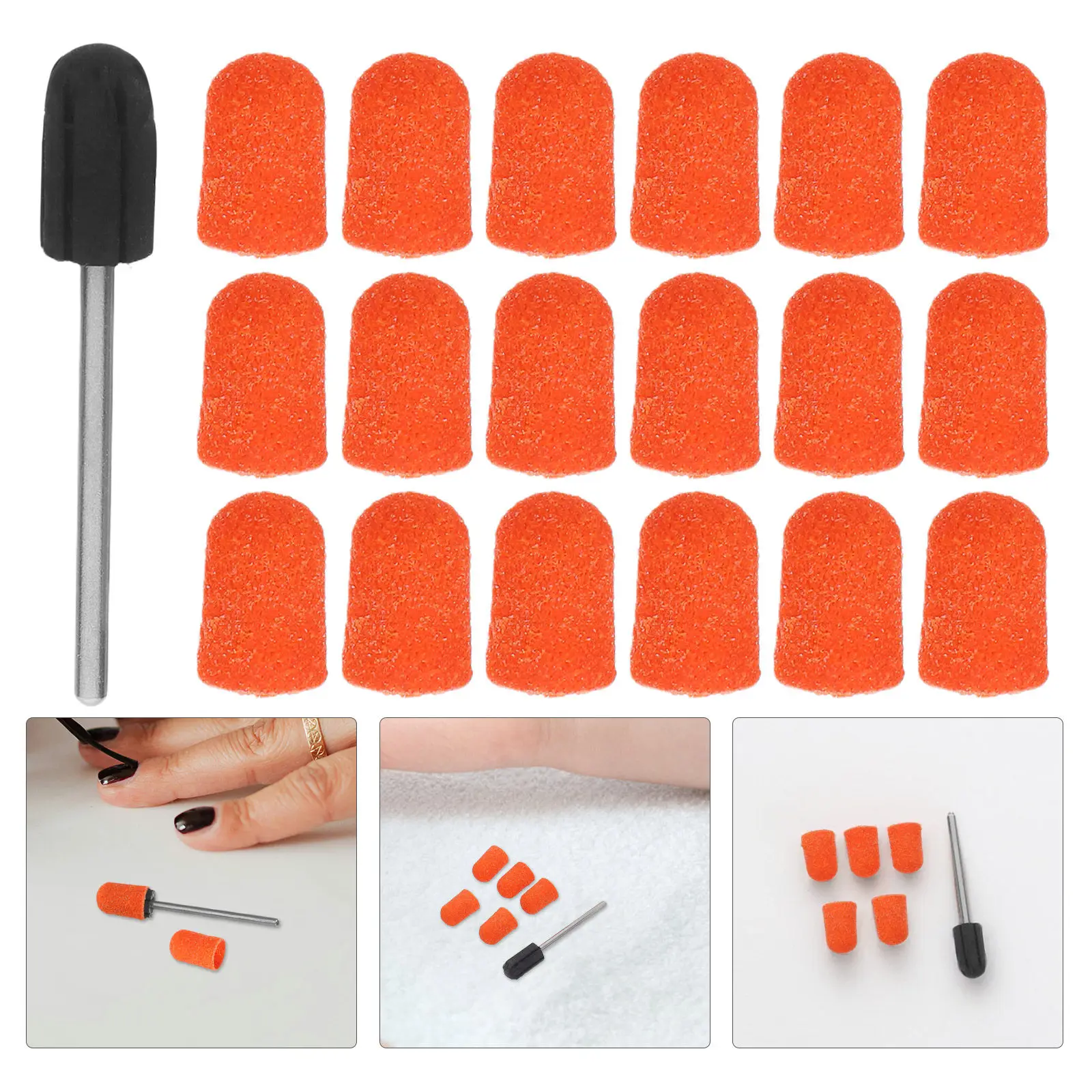 

30 Sets Nail Drill Sanding Bands 7Mm Fabric-Based Foot Sander Grinding Tool Nail Care Callus Remover for Manicure Pedicure Nails