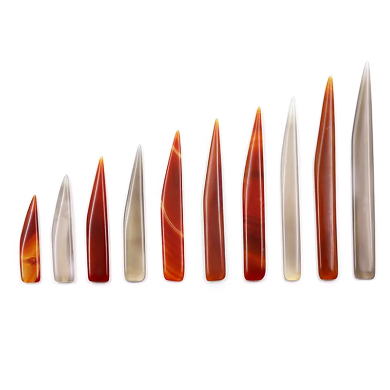 Agate Burnishing Tool - Jewelry Surface Polishing Knife, Agate Slice for Grinding, Cutting, and Polishing