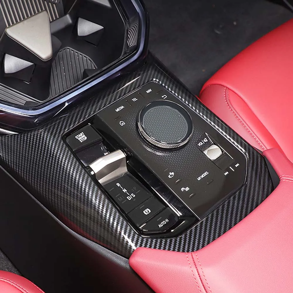 Car Decoration Gear Shifter Panel Cover For BMW X3 G45 2024-2025 Carbon Fiber Car Styling Upgrade Modify A Car