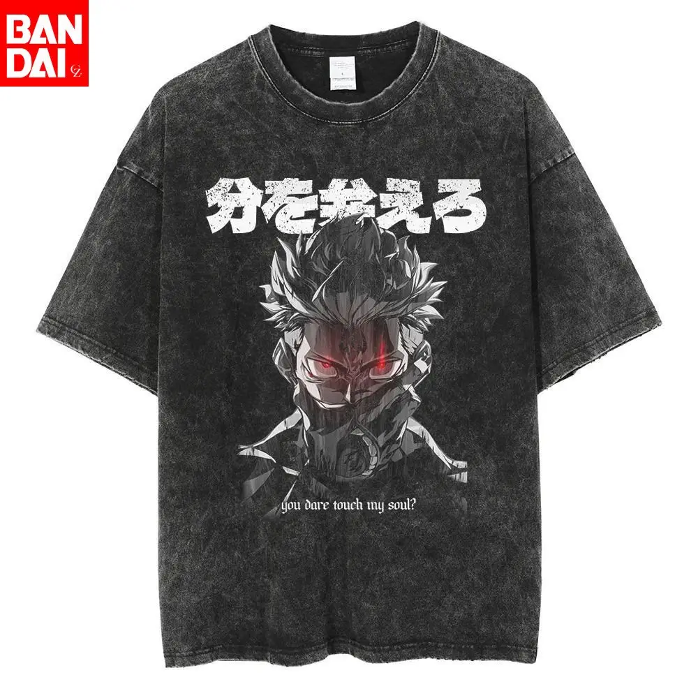 

Dragon Ball Gt Super Saiyan 4 Goku Power-up Silhouette Vintage Wash Print T Shirt Men 2026 Summer Black Oversized